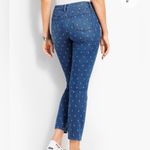 Talbots | Flawless Slim Ankle Anchor Print Jeans Stretch Cotton Denim Women’s 8 Photo 2