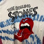 The Rolling Stones Nailed Hot Lips Blue Tie Dye 3x Photo 1