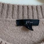 J.Crew Geometric Fair Isle Crewneck Sweater (Sz XL) Tan & Purple Oversized Photo 5