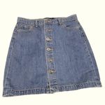 Lucky Brand  Mini Vintage Inspired Button down, Pockets BTS Denim Skirt 4/ 27 Y2K Photo 6