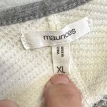 Maurice's Top Women's XL Gray Cream Waffle Knit Jersey Style I Don't Do Winter Photo 4