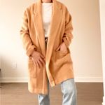 EXPRESS Cozy Tan Long Coat Photo 2