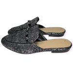 Marc Fisher  Women’s Size 8 Black Silver Foil Wishing Studded Slides Mules Shoes Photo 5