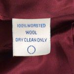 Austin Reed Burgundy High Neck Short Sleeve Worsted Wool Dress Vintage Size 10 Red Photo 5
