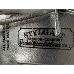 Vintage Slippers Womens Size 8.5 House Shoes Silver Heel Strap Dearfoam Photo 12