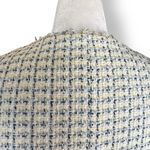 ZARA  Basic Cream Tweed Boucle Blazer Jacket Flower Jewel Brooch Buttons Size XS Photo 6