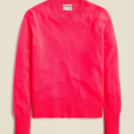 J.Crew NWT Cashmere Classic-fit Crewneck Sweater in Neon Bright Strawberry S Photo 0