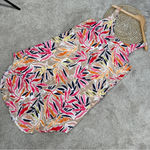 Nic+Zoe Sunrise Floral Tank Midi Dress Sleeveless V-Neck Rayon Multicolor Size L Photo 4