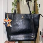 Liz Claiborne 90s vintage leather tote bag w/ gold logo / zipper closure Photo 0