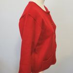 Vintage Hastings & Smith red knit cardigan size medium Photo 3