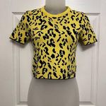 ZARA Leopard Animal Print, Black & Yellow Women Top Size Small Photo 0