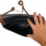 Vintage Bally Black Brown Leather Crossbody Bag Photo 3