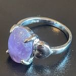 Purple amethyst gemstone S925 silver ring size 8.5 Photo 2