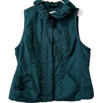 Christopher & Banks Christopher Banks Women Size Large Dark Green Winter Vest Puffer Polyester Photo 0