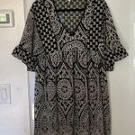 Akemi + Kin Anthropologie Brooke Eyelet Swing Dress by  Black Embroidered SZ 0 Photo 3