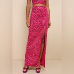 Lulus NWT Cue the Glitter Magenta Sequin Beaded Two-Piece Maxi Dress Size XL Photo 2