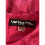 Karl Lagerfeld paris pink ruffle crepe 3/4 sleeve dress size 2 Photo 3