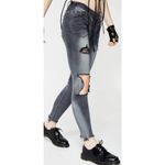 One Teaspoon Black Distressed Button Fly Skinny Jeans - 26 Photo 1