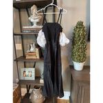 Sleeper Arle Ruffled Linen Midi Dress Black & White Womens Size Large Photo 8