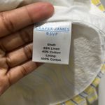 Draper James  RSVP Yellow Striped Linen Blend Blazer Sz M Photo 4