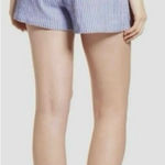 Bishop and Young  Shorts Striped Flared Blue S High Waist Preppy Weekend Vacation Photo 0