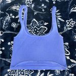 Free People Movement Happiness Runs Square Neck Crop M/L Blue Size M Photo 2