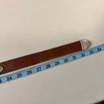 Ann Taylor 90s Vintage  Tan Genuine Leather Silver Studded Belt Size Small Photo 7