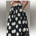 Maeve New With Tags Anthropologie  Cotton Poplin Pleated Midi Skirt Sz S Photo 3
