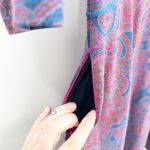Title Nine Womens Zip Pocket Fit & Flare Paisley 3/4 Sleeve Active Dream Dress S Photo 2