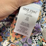 Dear John NWT Malia Blouse Top Multicolor Floral 3/4 Sleeve Boho Romantic M Photo 11