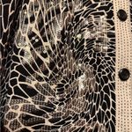 Chico's  Sequin Black White Flowers Sequin Button Front Jacket-Size 2 Photo 2