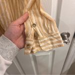 American Eagle  Outfitters Beige Striped Button Down Shirt Photo 3