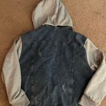 SheIn Denim and Gray Hooded Jacket size 3XL Photo 4