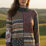 Sundance NWT  Boho Patchwork Melody Top Cotton Modal Size Large Photo 0