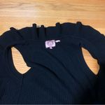 Juicy Couture Pam Gela Sleeveless Open Front Wool Cashmere Cardigan Black Medium Photo 4