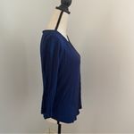 a.n.a 3/4 Sleeve Navy T-Shirt Medium Deep Blue Classic Casual Basic Fall Tee M Photo 1