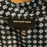 Who What Wear Women’s Navy Pioneer Button Uo Blouse Medium Photo 3