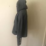 Calvin Klein Performance Cropped Full Zip Hoodie Dark Gray Long Sleeves Size M Photo 2