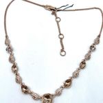 Givenchy Rose Gold Tone 16" Pink Cushion Frontal Necklace Photo 2