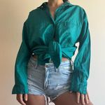 Diane Von Furstenberg teal DVF vintage blouse Photo 1