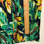 Nicole Miller  100% linen Floral Tropical Wide leg pants size L Photo 8