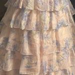 Mac Duggal Floral Cut Out Ruffle Layered Dress Photo 3
