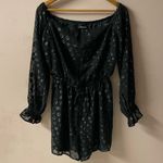 EXPRESS Vintage Y2K Black Polka Dotted Long Sleeve Romper Size S EUC Photo 10