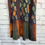 Just Cruising Multicolor Hawaiian Print Midi Tank Dress Spaghetti Strap Freesize Black Size undefined Photo 3