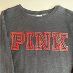 PINK - Victoria's Secret  Lounge Dark Gray & Plaid Crewneck Sweatshirt Size M Photo 8