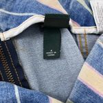 Wild Fable  Denim Mini Skirt Muted Stripes Blue Yellow Pink Green 4 Photo 7