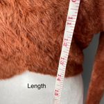 Elodie Pumpkin Spice Burnt Orange Eyelash Knit Wrap Front Crop Top Photo 3