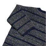 Anthropologie HWR Navy Blue Metallic Crewneck Sweater L Photo 7