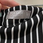 LF Rumor Boutique Striped Panel Skort Black and White Size Medium Photo 5