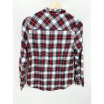 J.Crew Factory Womens Red Plaid Ruffle Collar Button Front Shirt Size XS Fall Photo 1